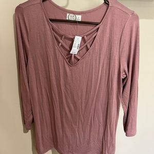 Maurices - 3/4 Key Hole Blouse